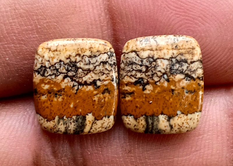 10ct Picture Jasper Pair - alternate view 2