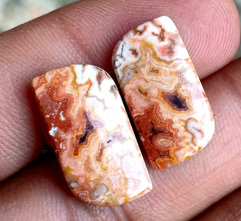 13.3ct Rosetta Jasper Pair - alternate view 3