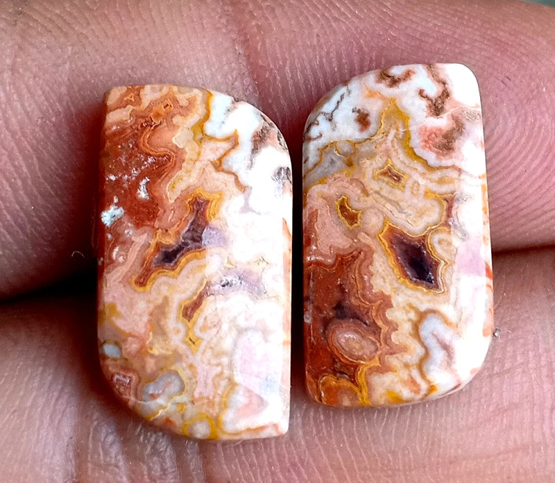 13.3ct Rosetta Jasper Pair