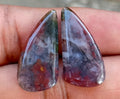 14.6ct Moss Agate Pair