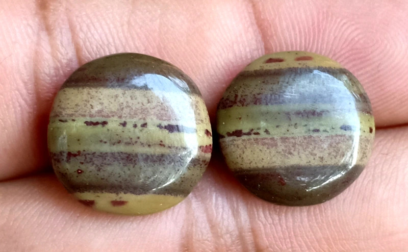 14.6ct Owyhee Picture Jasper Pair - alternate view 2