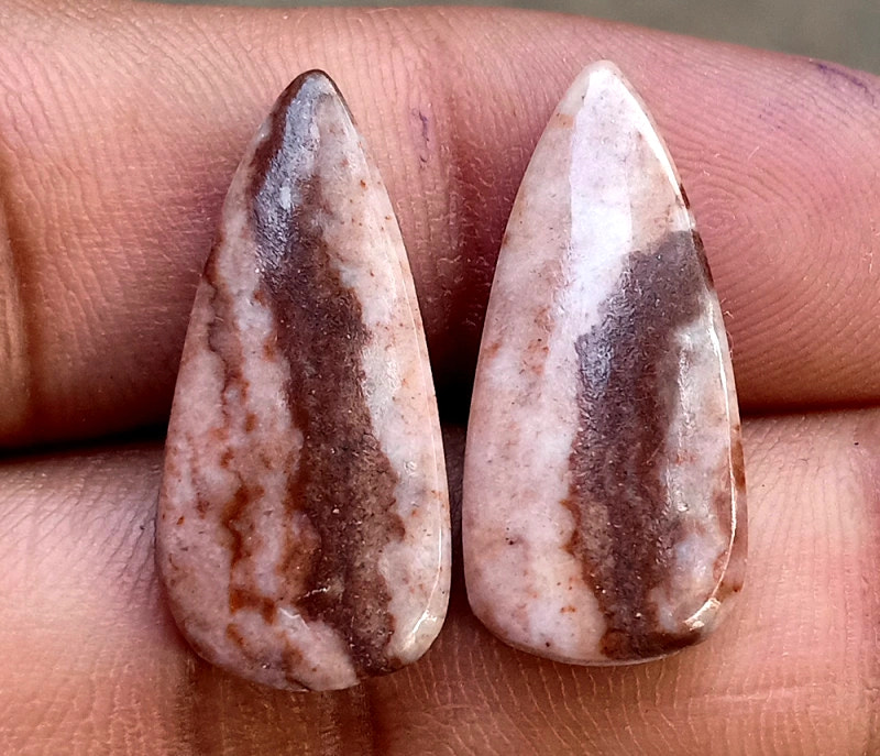 15.75ct Coconut Jasper Pair - alternate view 2