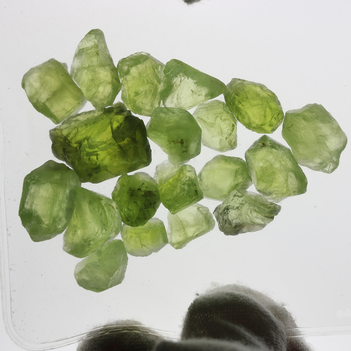 150ct Peridot Facet Rough Parcel