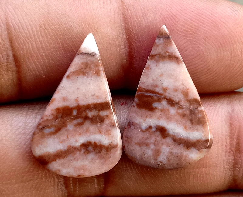 16.65ct Coconut Jasper Pair