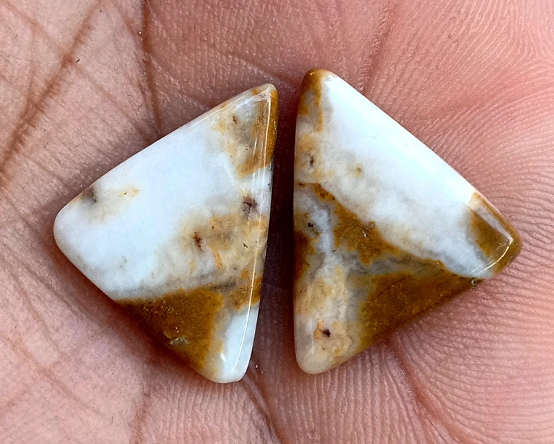 17.2ct Brown Palm Jasper Pair - alternate view 3