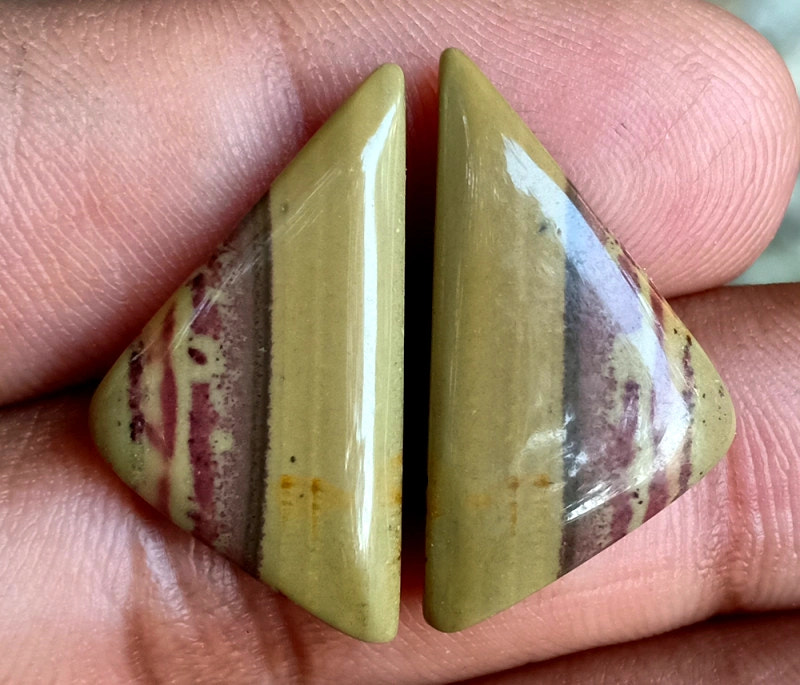17.3ct Owyhee Picture Jasper Pair - alternate view 2