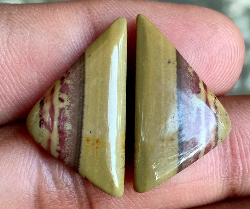 17.3ct Owyhee Picture Jasper Pair