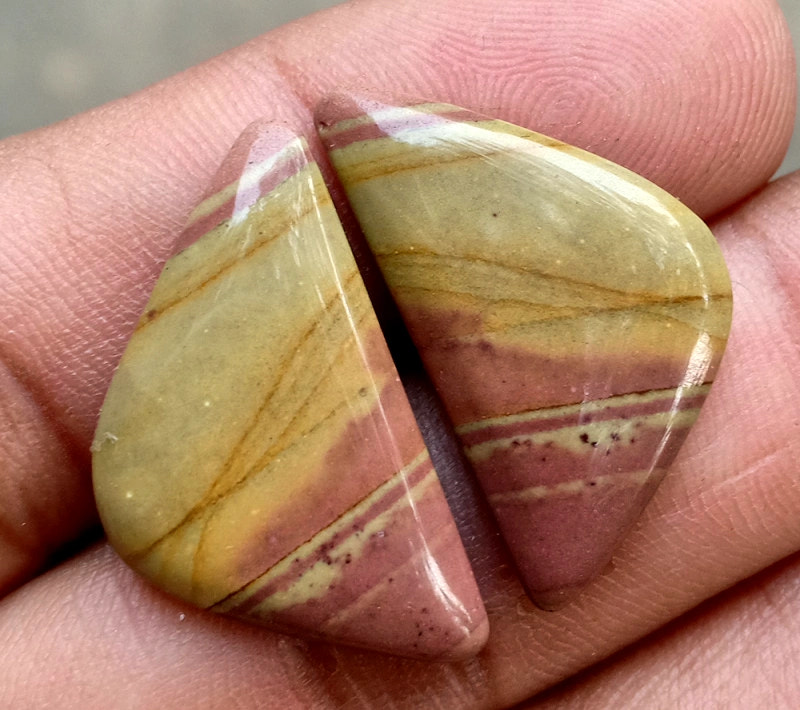 17.5ct Owyhee Picture Jasper Pair - alternate view 3