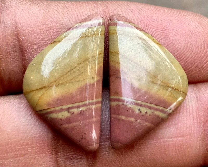 17.5ct Owyhee Picture Jasper Pair