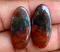 18ct Moss Agate Pair