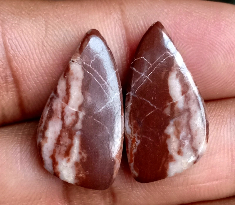 19.15ct Coconut Jasper Pair