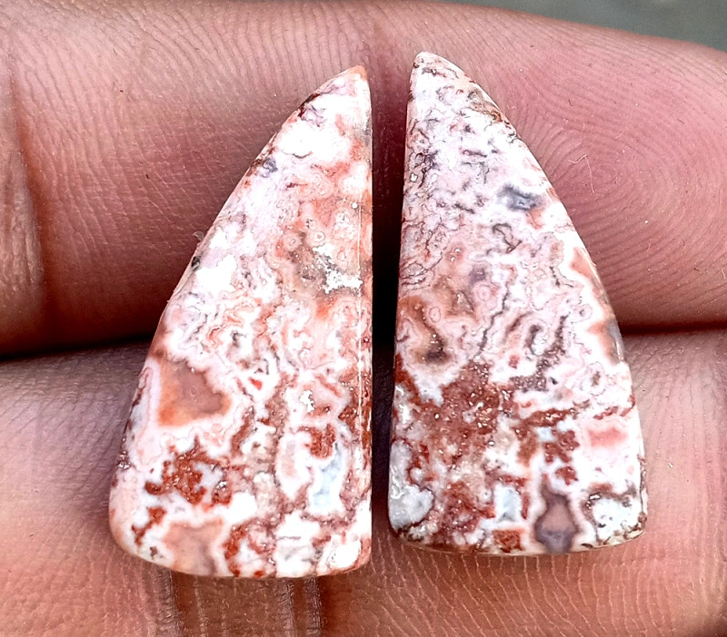 19.7ct Rosetta Jasper Pair