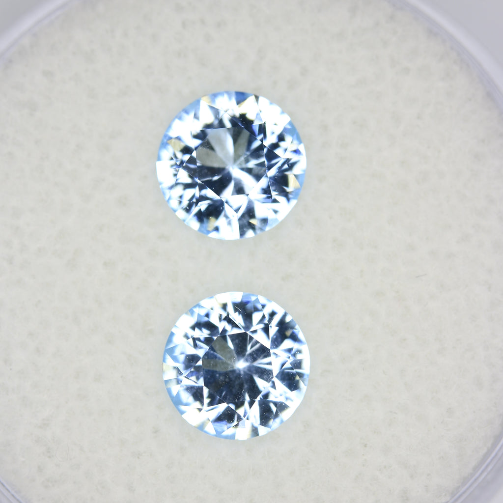 2.48ct Topaz Sky blue Pair