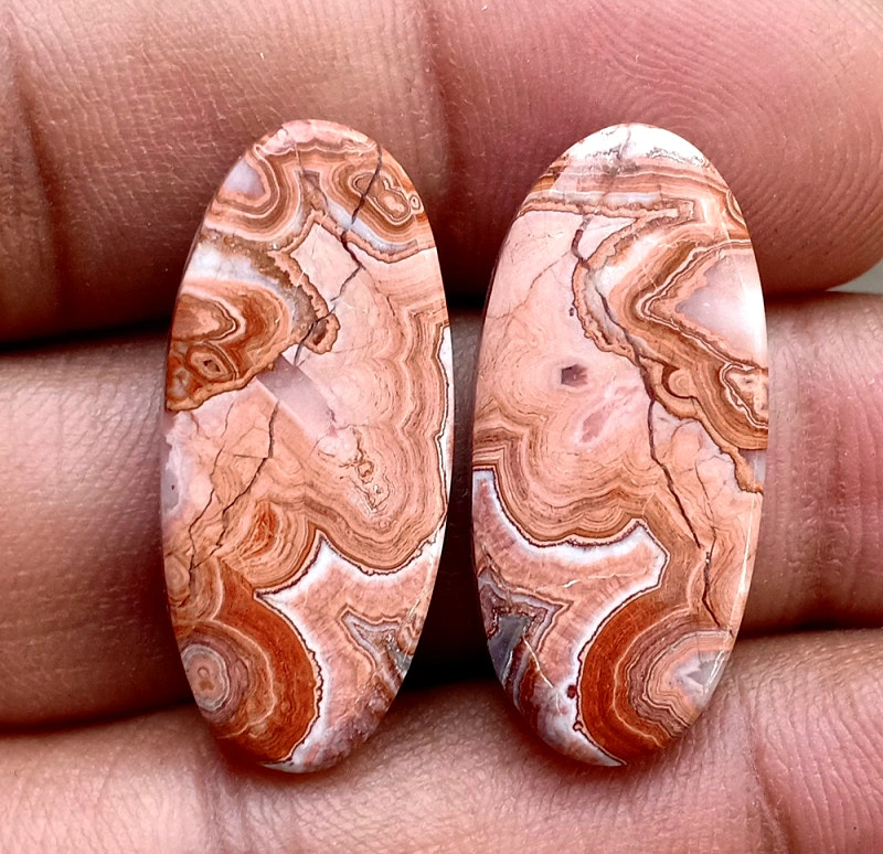 21.3ct Rosetta Jasper Pair - alternate view 2