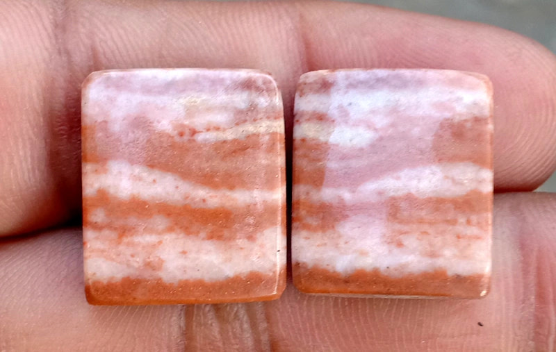 22.65ct Coconut Jasper Pair
