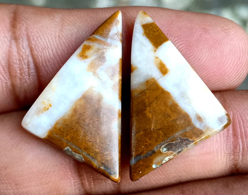 26.65ct Brown Palm Jasper Pair - alternate view 2