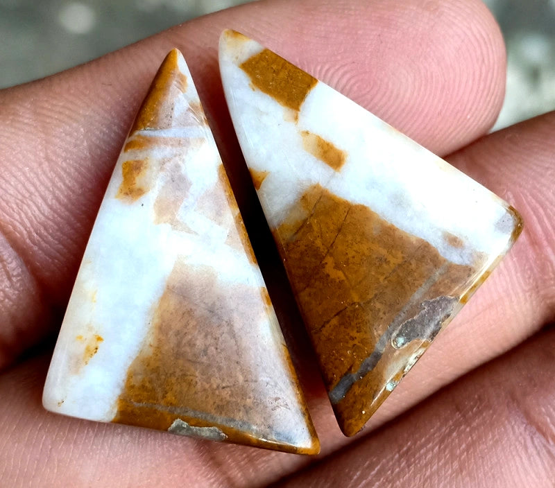 26.65ct Brown Palm Jasper Pair - alternate view 3