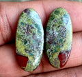 28.25ct Dragon Bloodstone Jasper Pair