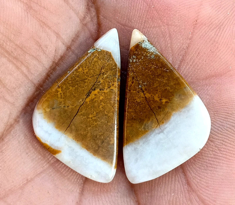 28.4ct Brown Palm Jasper Pair - alternate view 2