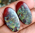 28.75ct Dragon Bloodstone Jasper Pair