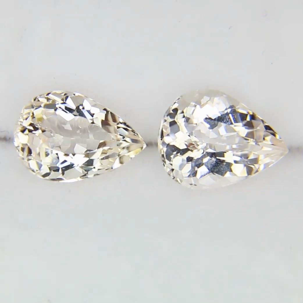 3.08ct Morganite Pair
