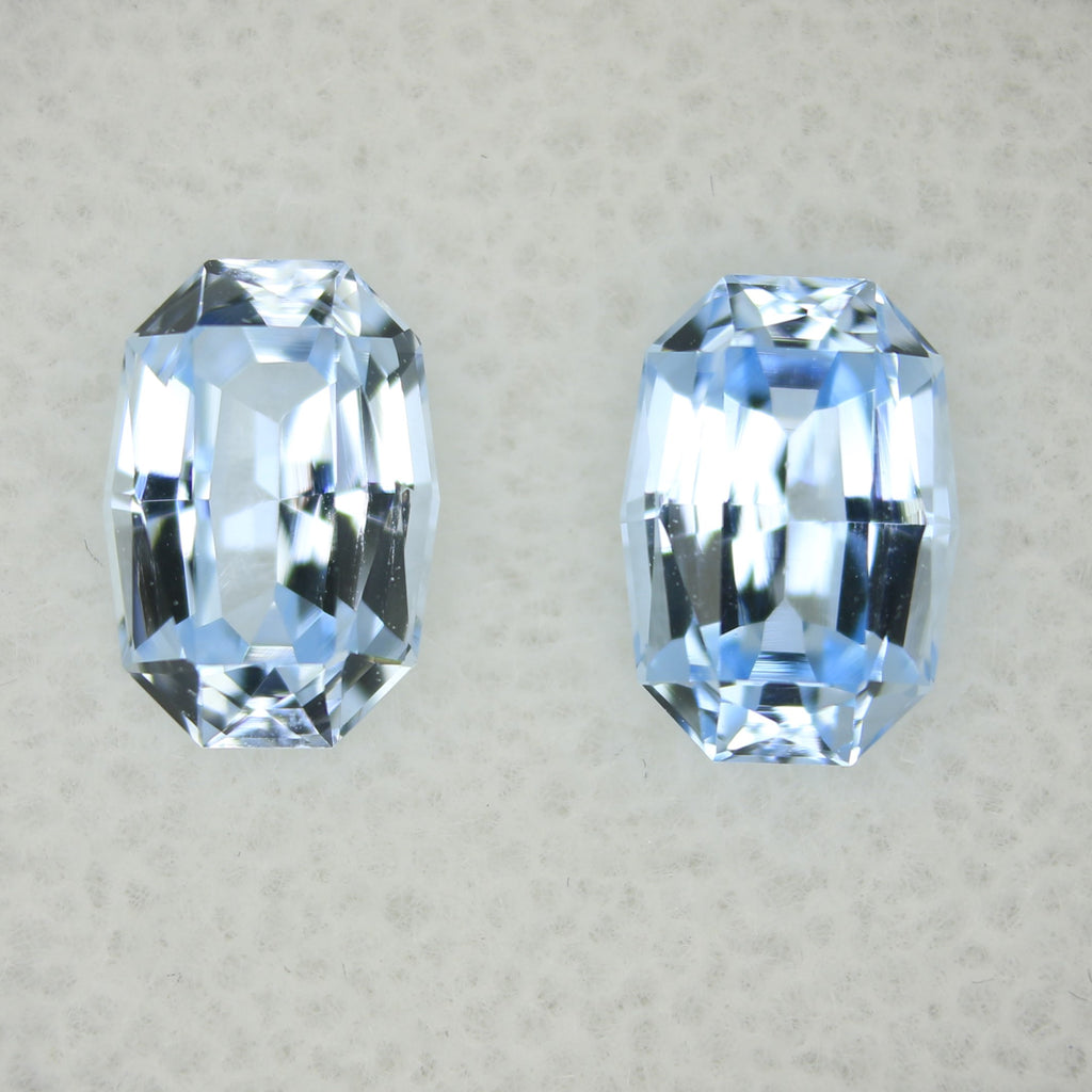 3.18ct Topaz Sky blue Pair