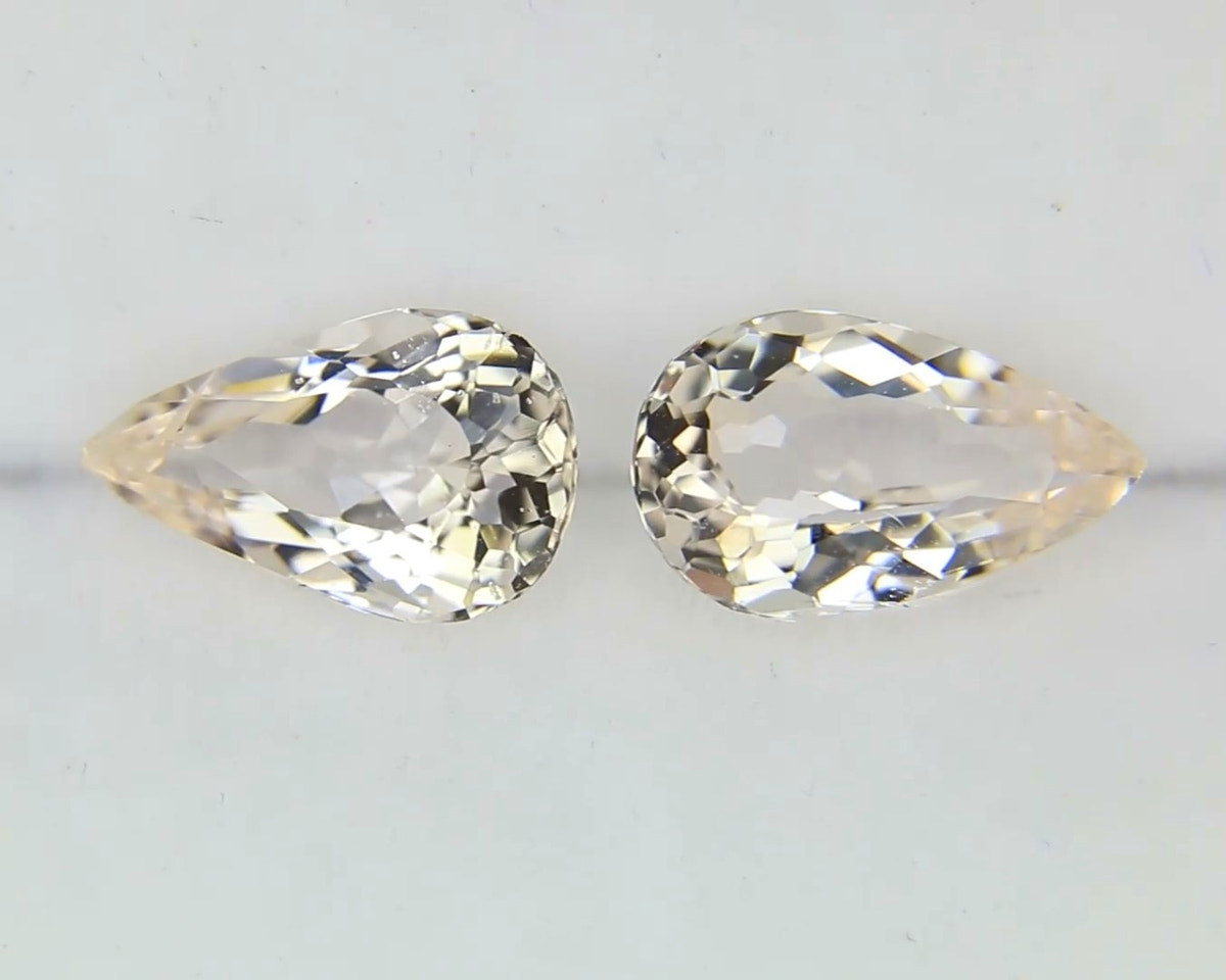 3.37ct Morganite Pair