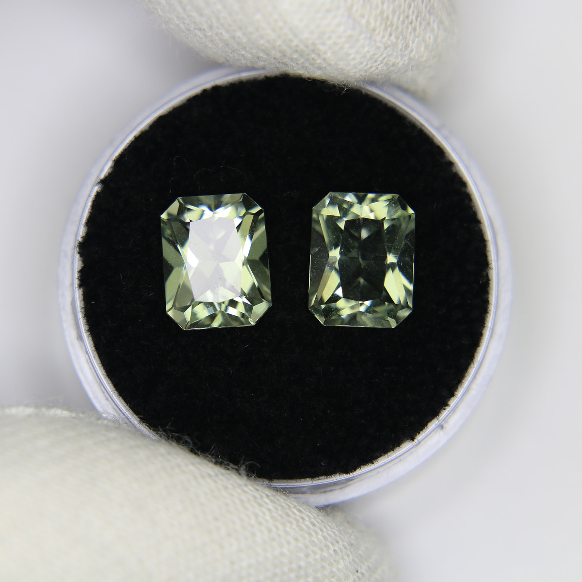3.54ct Prasiolite Pair