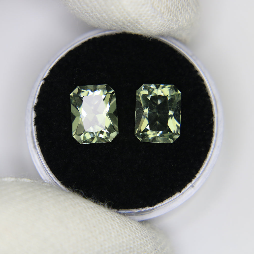 3.54ct Prasiolite Pair