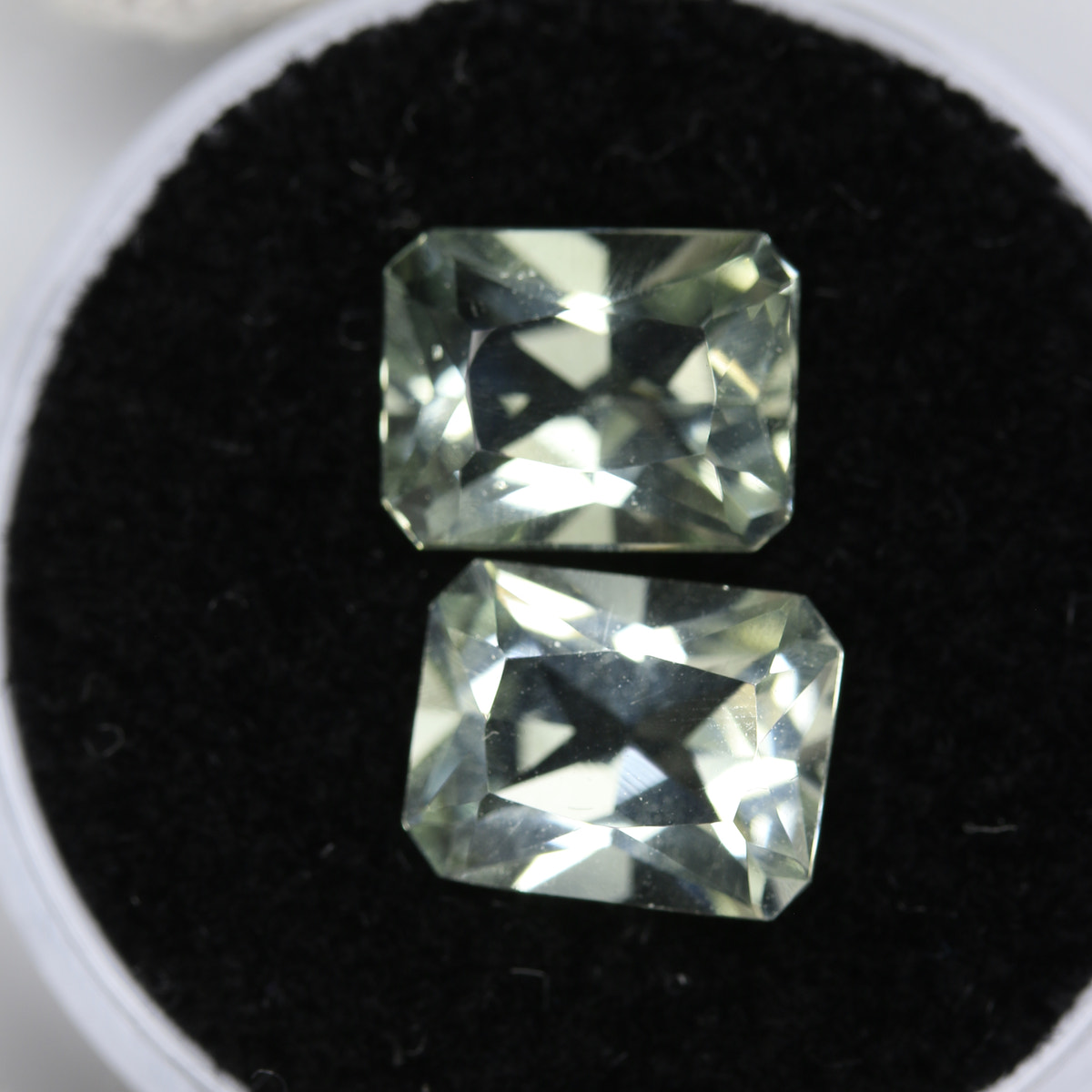 3.91ct Prasiolite Pair