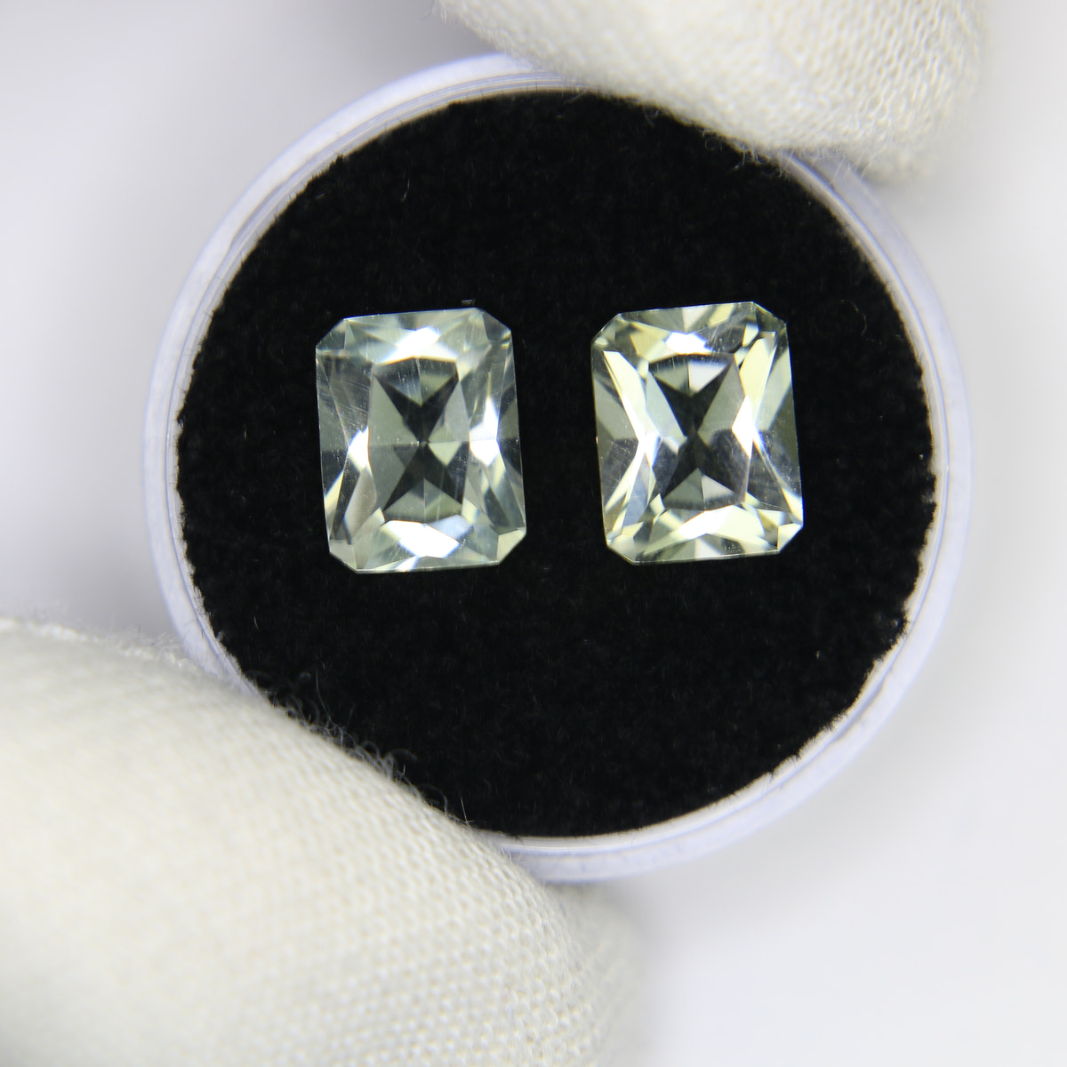 3.95ct Prasiolite Pair