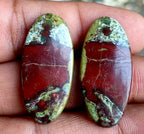 35.7ct Dragon Bloodstone Jasper Pair