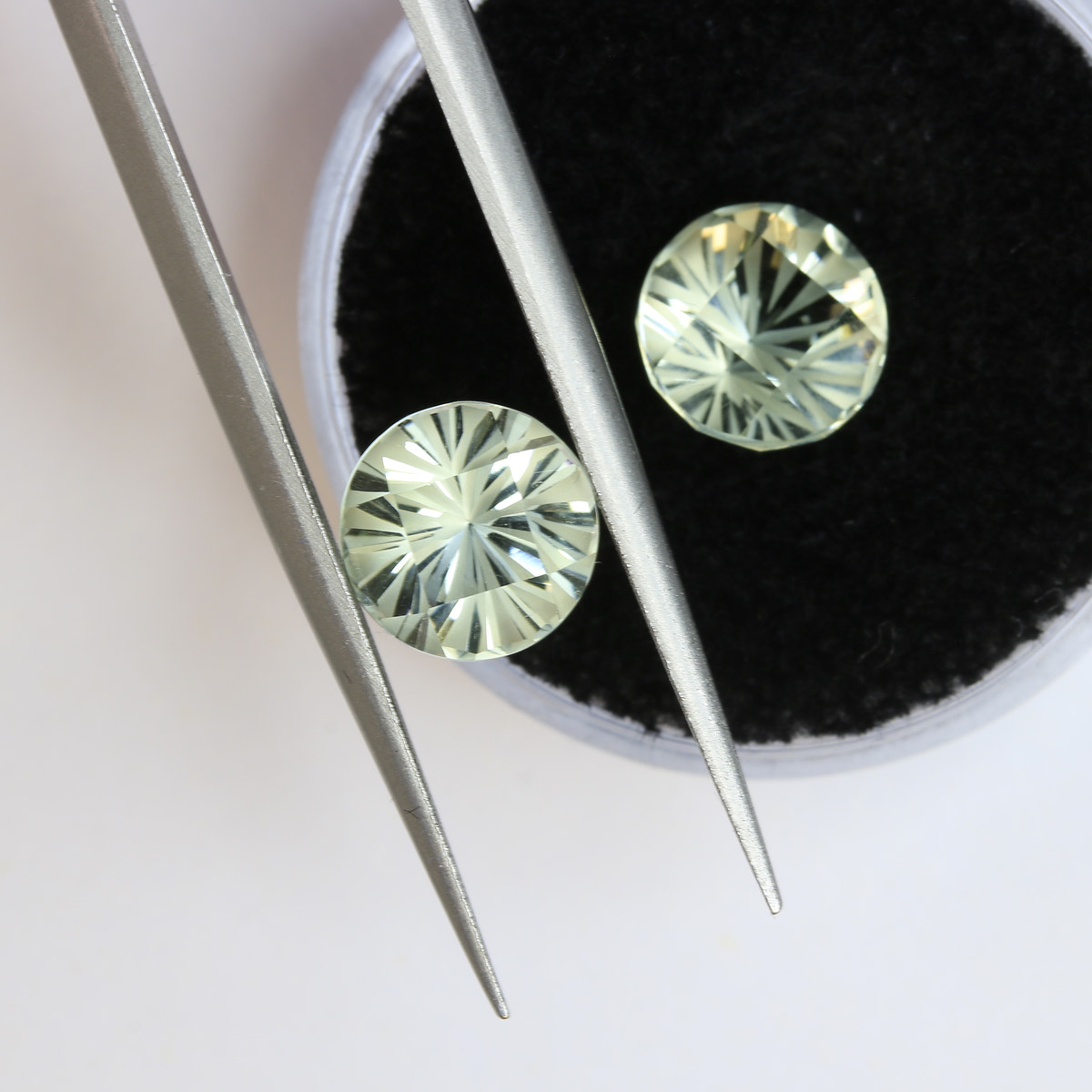 4.2ct Prasiolite Pair