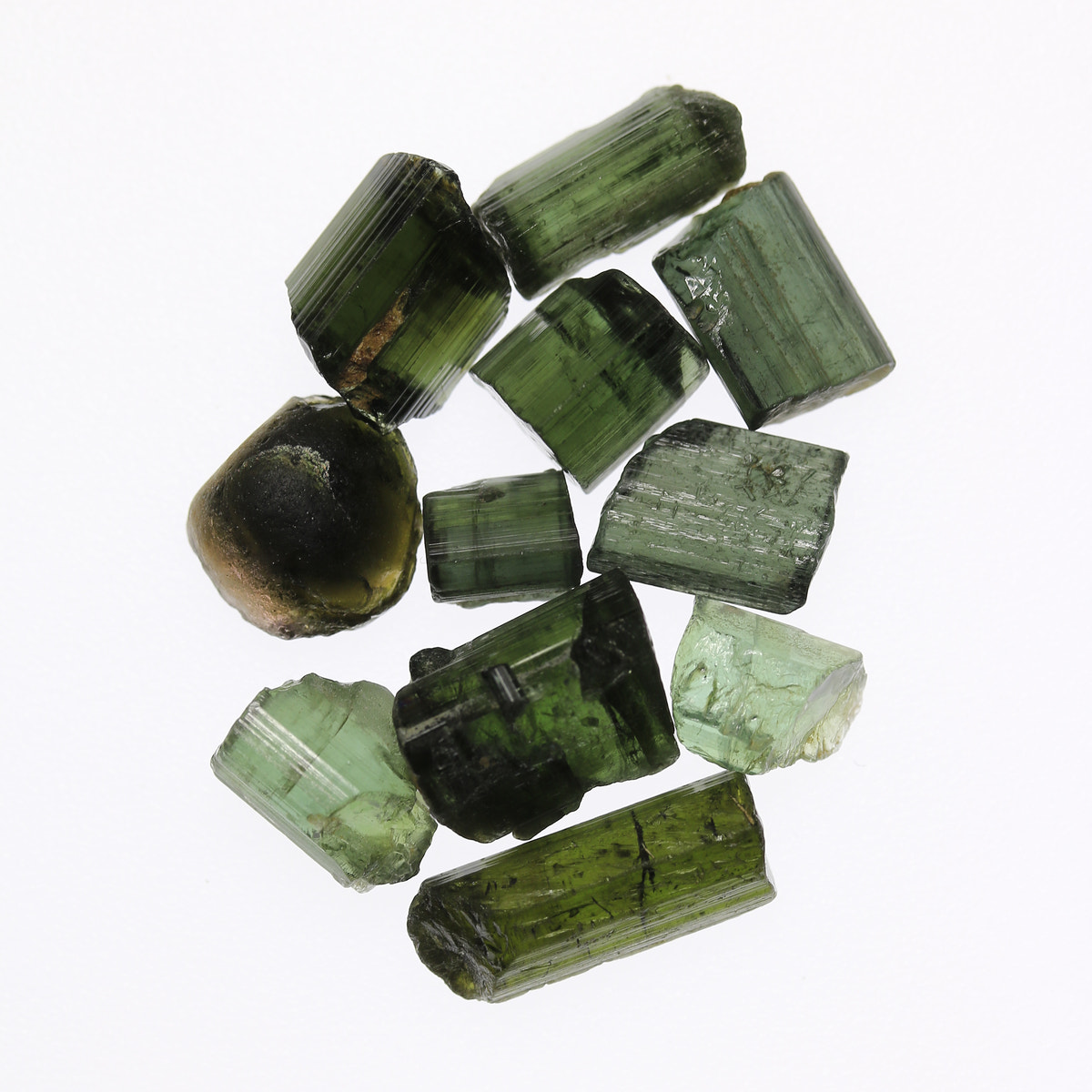 54ct Green Tourmaline Facet Rough Parcel