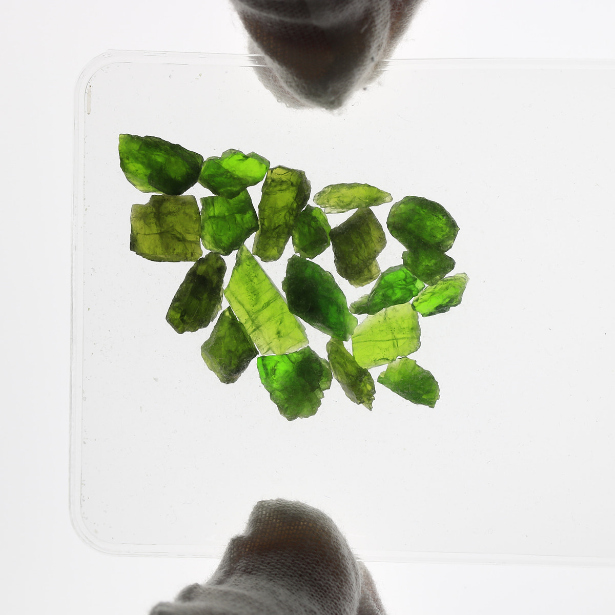 5ct Chrome Diopside Facet Rough Parcel - alternate view 2