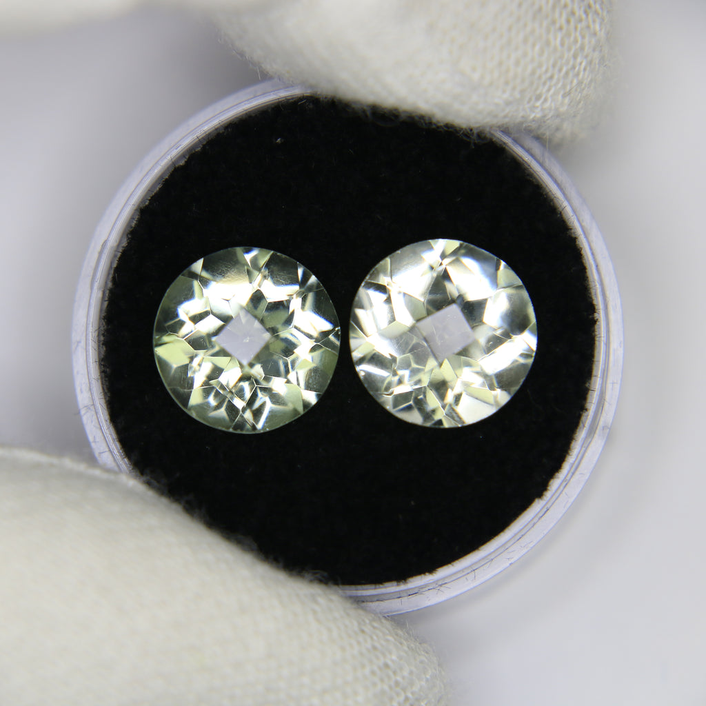 6.9ct Prasiolite Pair