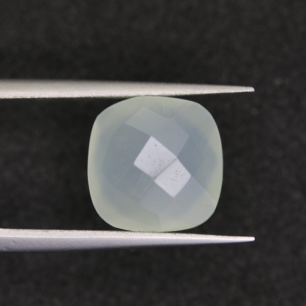 4.9ct faceted Aqua Chalcedony gemstone - alternate view 2