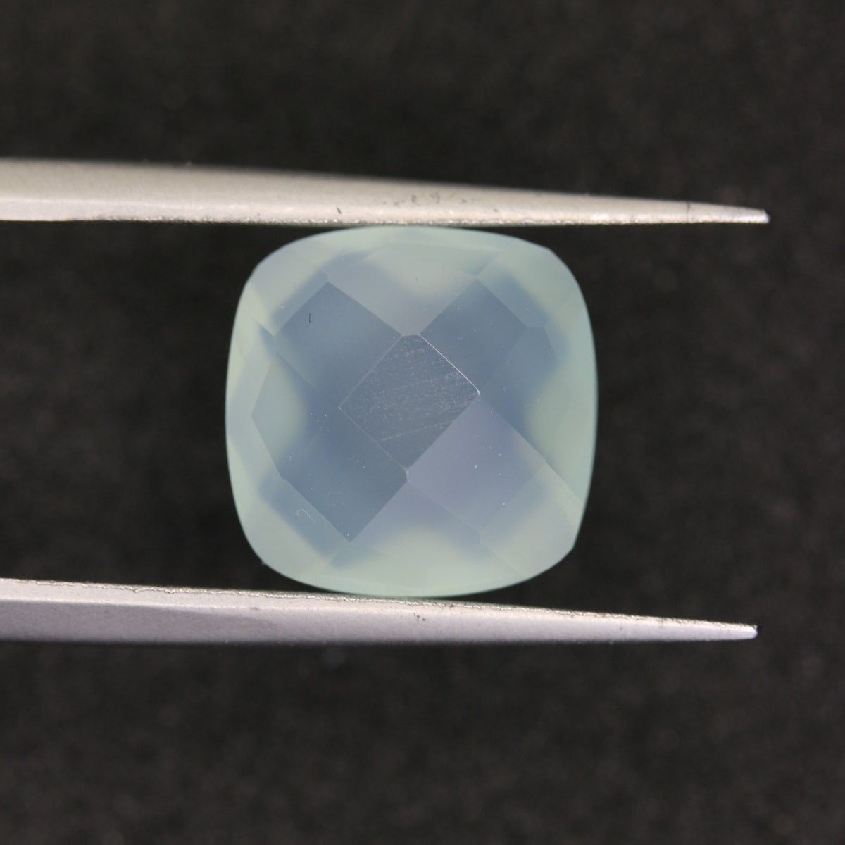 4.9ct faceted Aqua Chalcedony gemstone