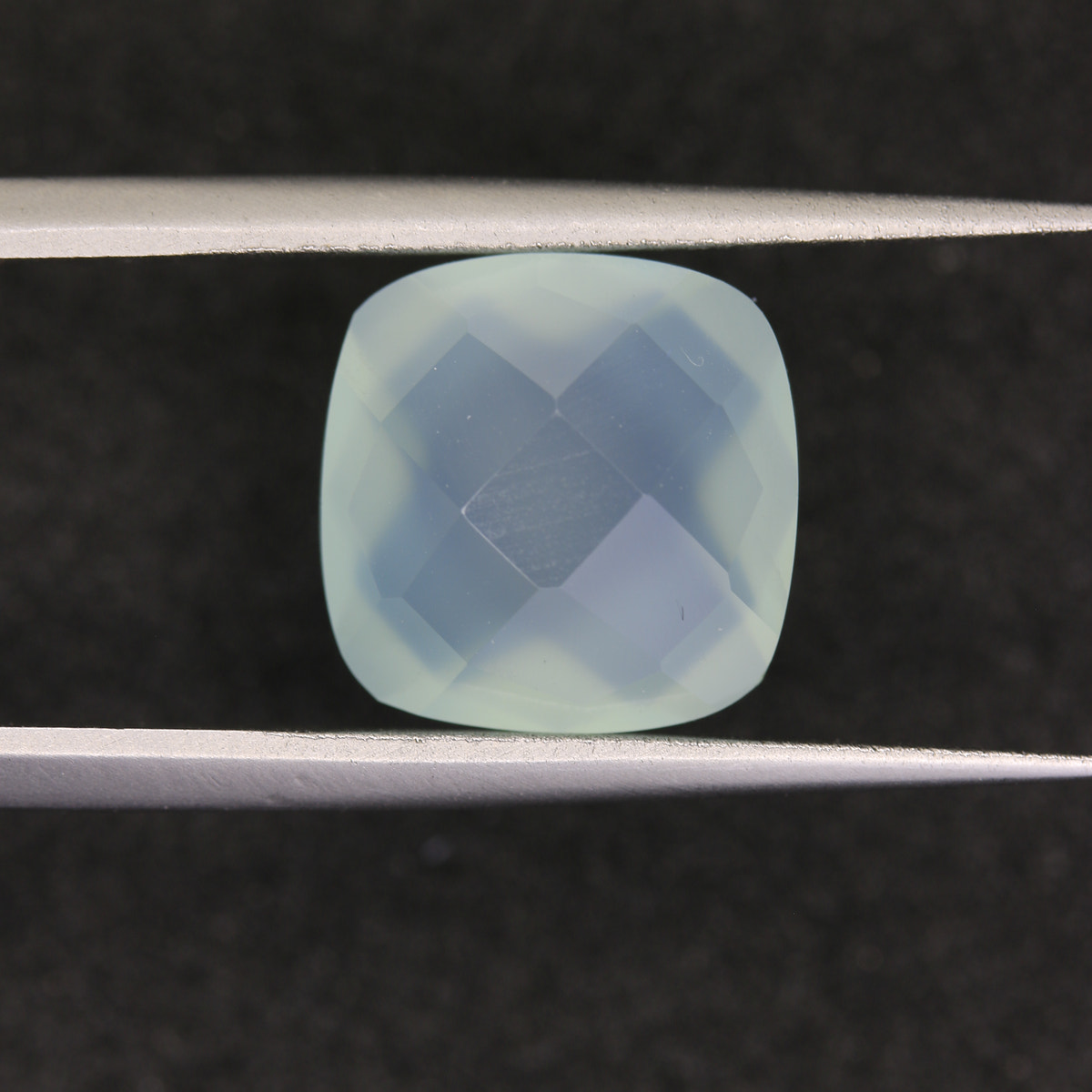 5ct faceted Aqua Chalcedony gemstone