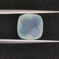 5ct faceted Aqua Chalcedony gemstone