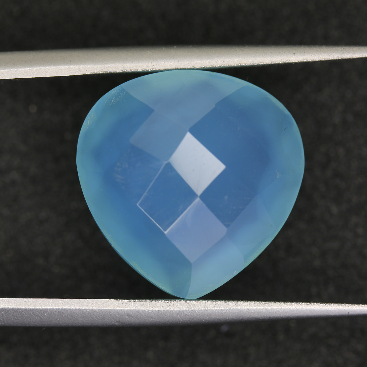 8.6ct faceted Aqua Chalcedony gemstone