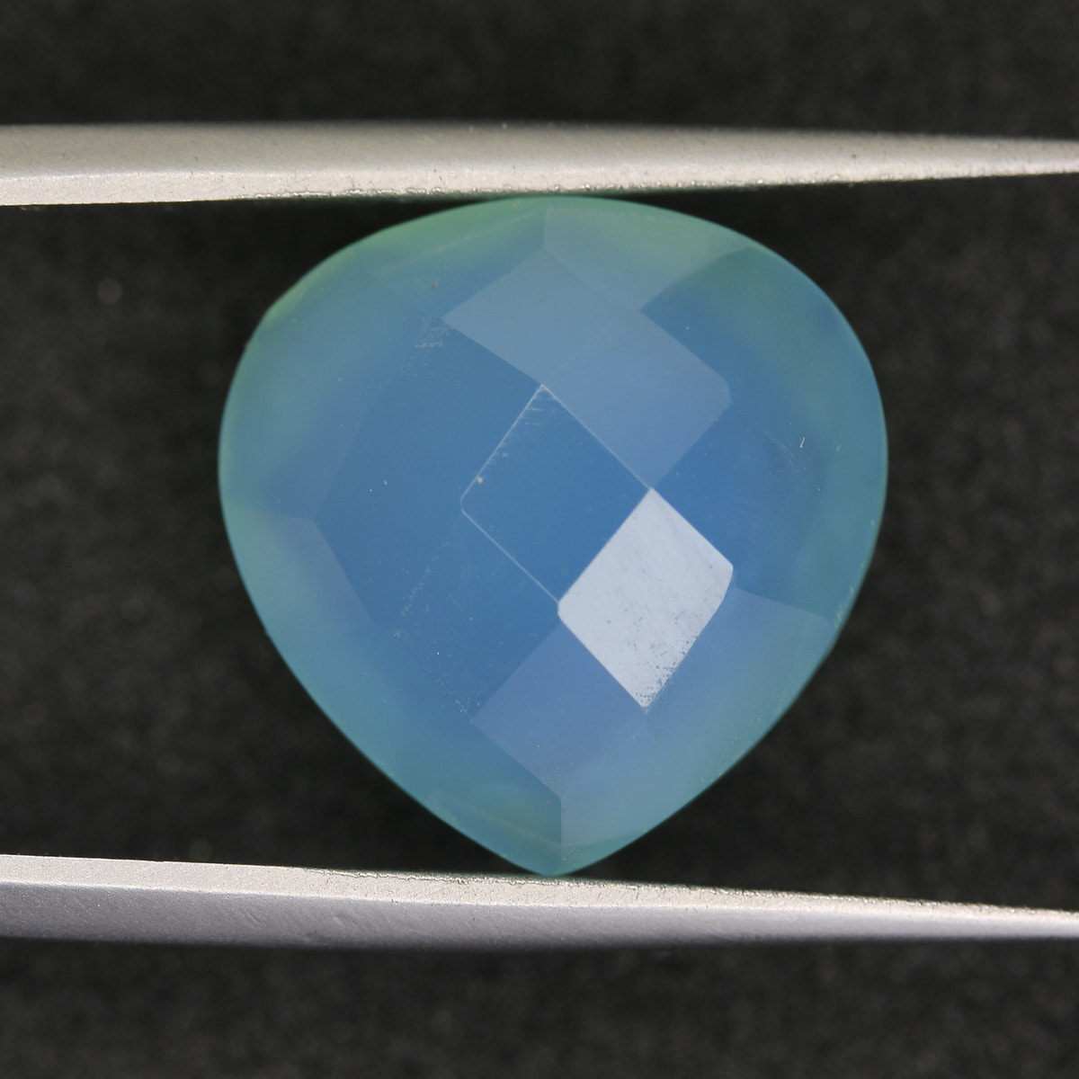 8.95ct faceted Aqua Chalcedony gemstone