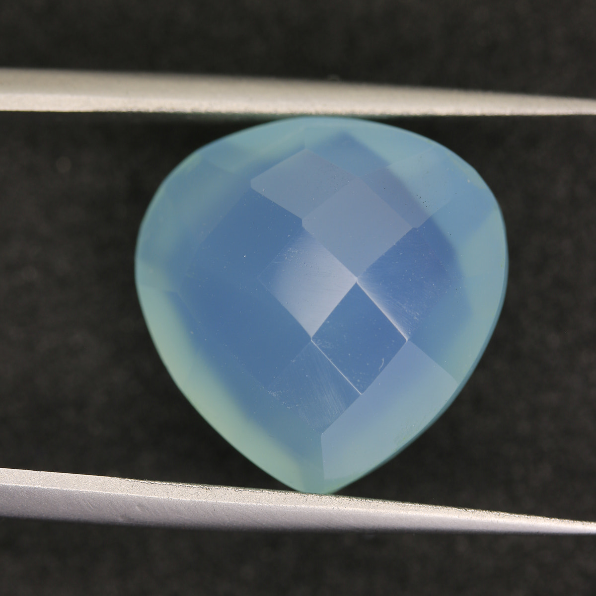 9.7ct faceted Aqua Chalcedony gemstone