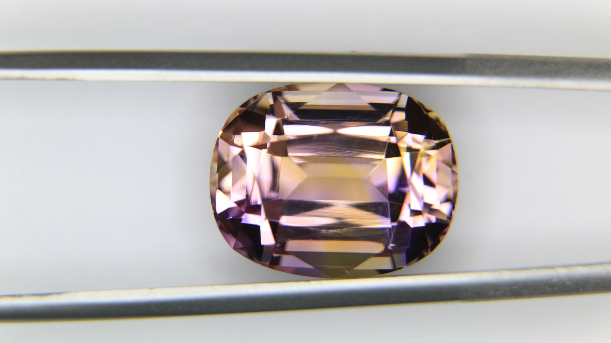 12.66ct certified faceted Ametrine gemstone - alternate view 3
